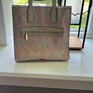 Michael Kors Pink and Gray Structured Tote